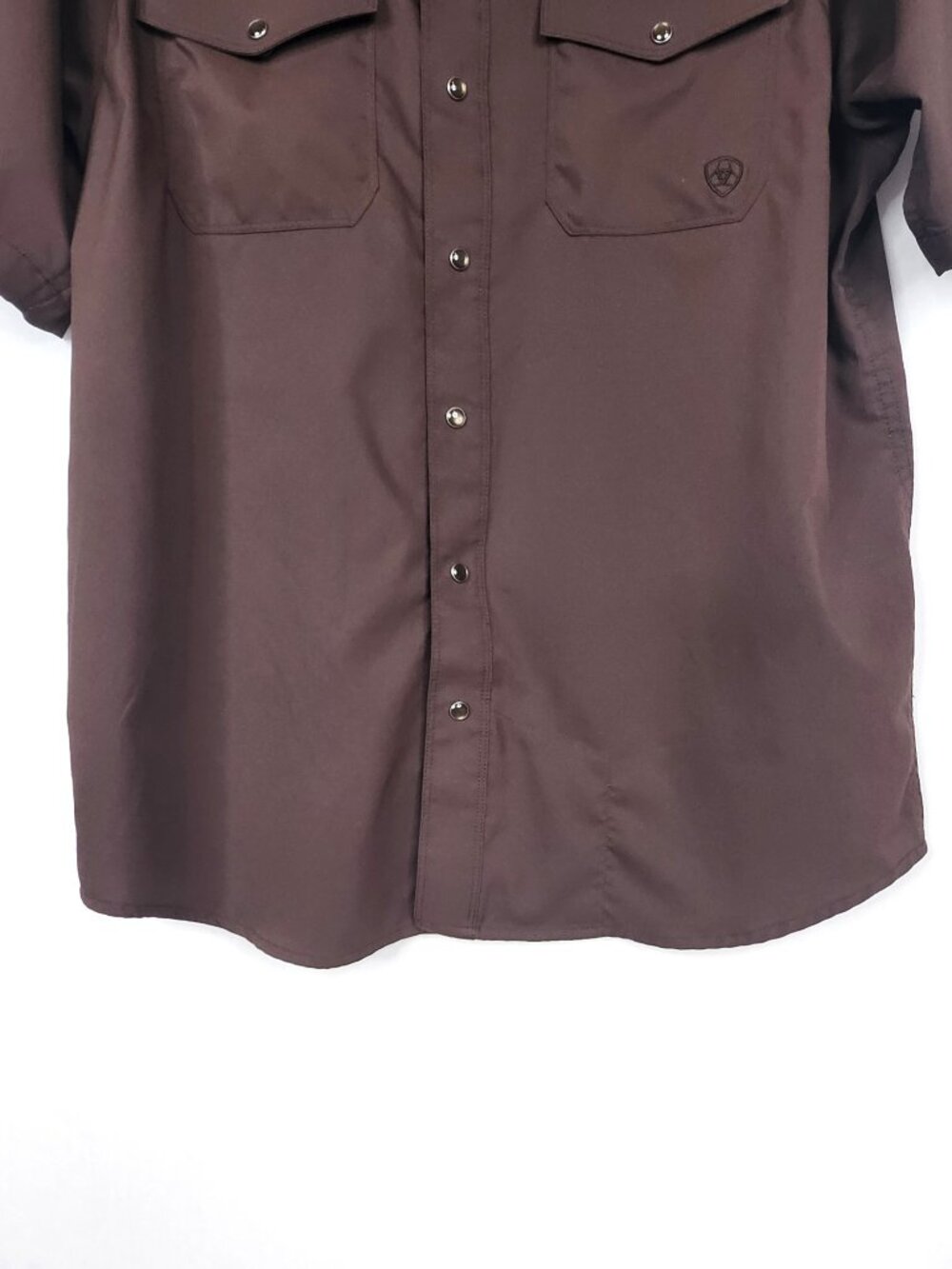 AriatTEK | Snap Shirt Lightweight Western | Brown | Size M - Picture 7 of 14